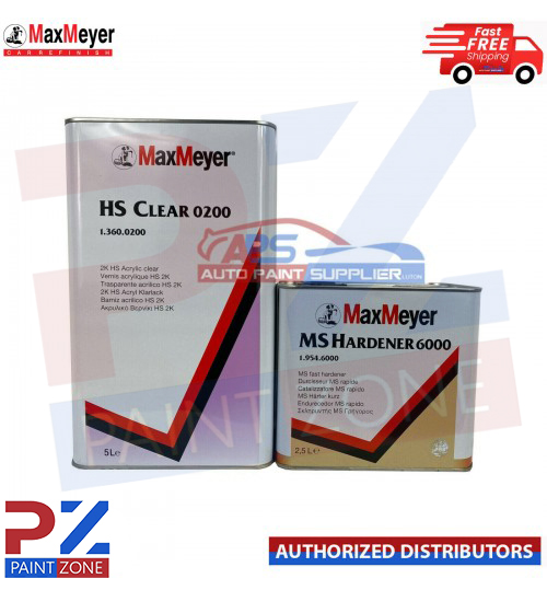 Max Meyer 0200 HS Clear Coat + Hardener 6000 7.5L KIT